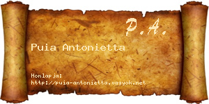Puia Antonietta névjegykártya